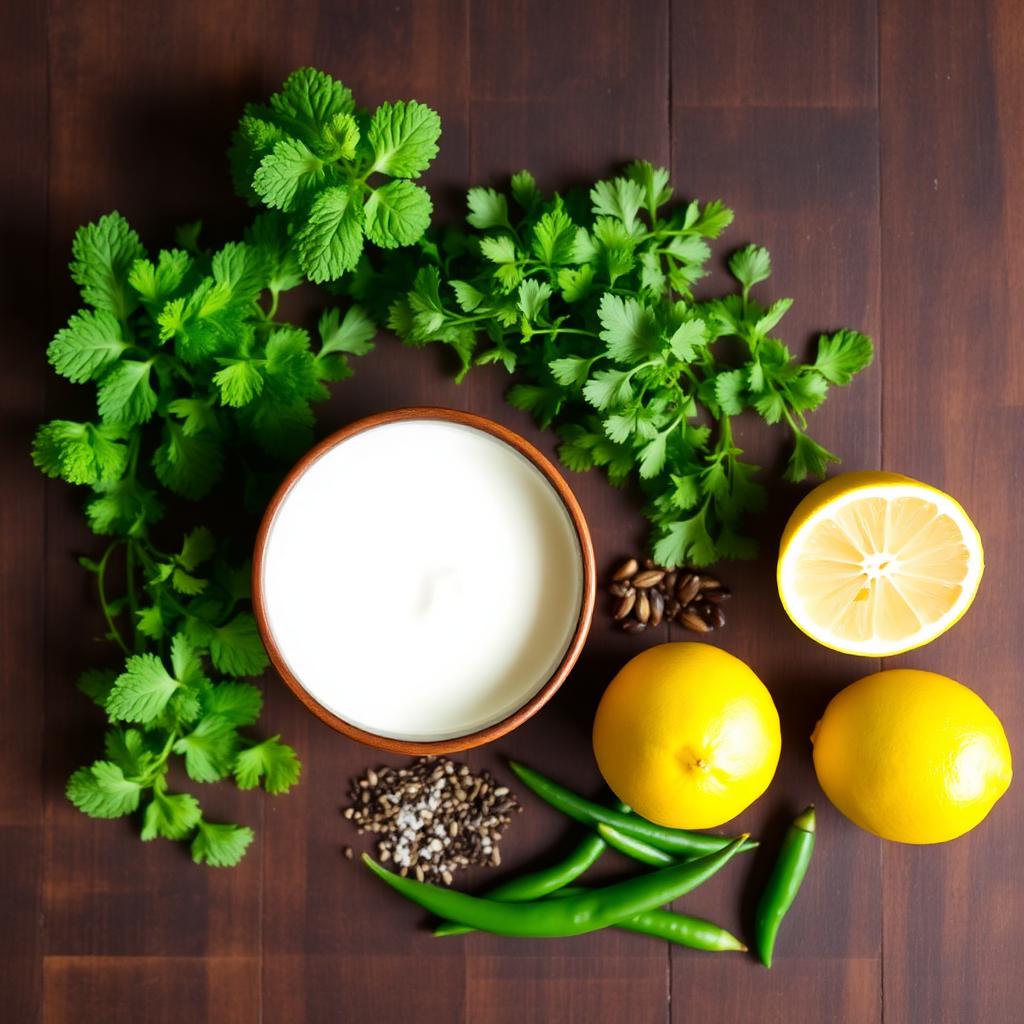 Fresh masala chaas ingredients